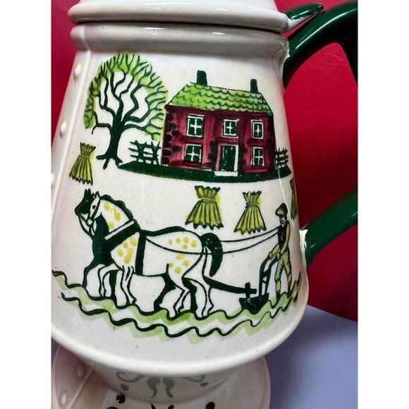 Metlox PoppyTrail Provincial Vernon Homestead Tea Coffee Pot Ceramic USA Vintage - Picture 2 of 9